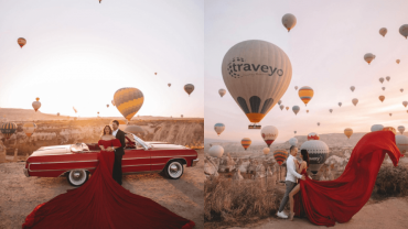 Kapadokya Klasik Araba ve Elbise ile Fotoğraf Çekimi